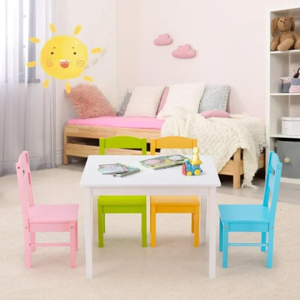 5 Piece Wood Activity Table & Chairs for Children - Image 18