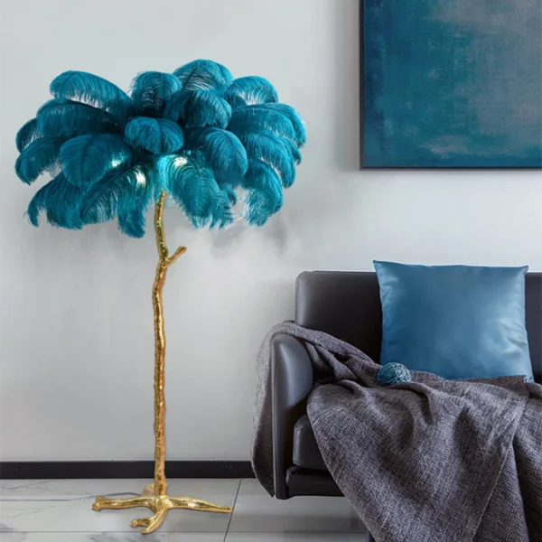 Ostrich Feather Led Floor Lamp - Image 4