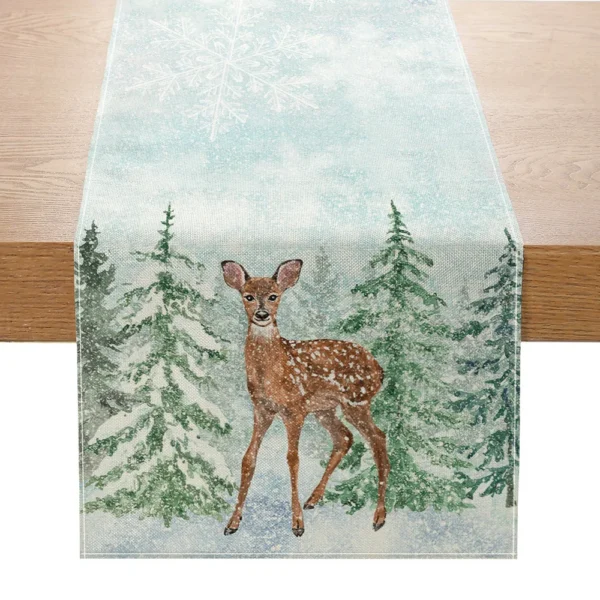 Linen Christmas Table Runner - Image 7