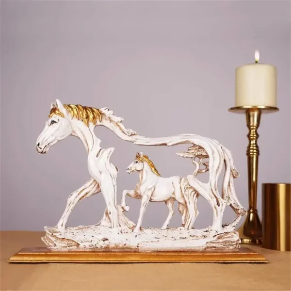 Horse Sculpture Resin Statue Home - Image 9