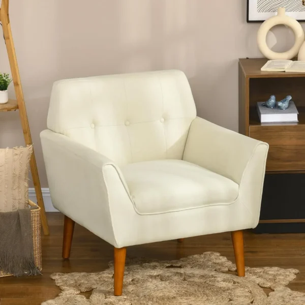 Armchair with Button Tufted Straight Back - Image 8