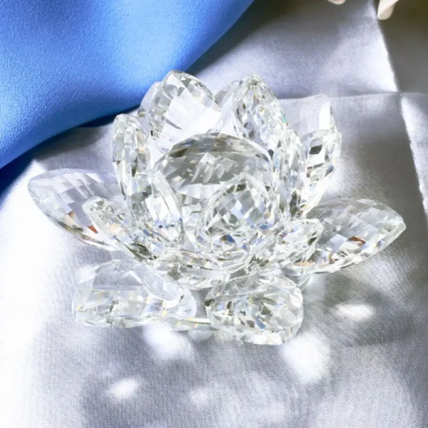 Crystal Lotus Flower Figurine Glass - Image 14