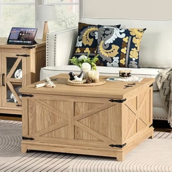 Coffee Table with Hidden Storage Organizer - Image 8