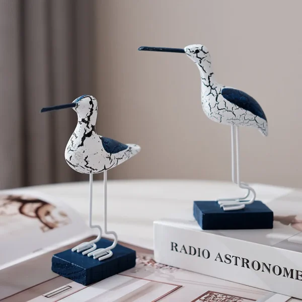 Mediterranean Style 3 pcs wooden Seagull set - Image 4