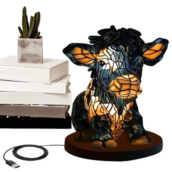 3D Highland Cow Nightstand Lamp