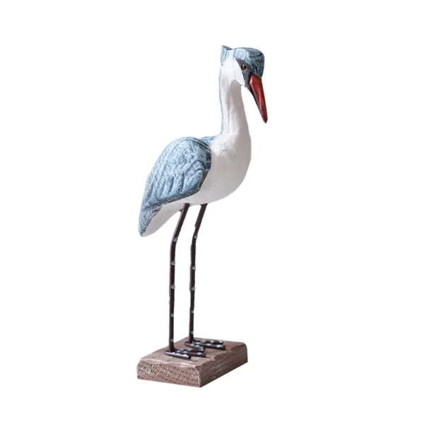 Mediterranean Style Wooden Resin Seagull Figurine - Image 4