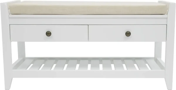 Entryway Bench with Cushioned Seat - Image 7