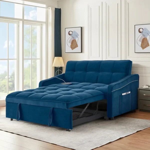 3 in 1 Sleeper Sofa Couch Bed with USB & Type C Port - Image 9