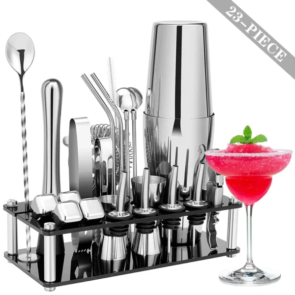 23-Piece Cocktail Shaker Set Stainless Steel