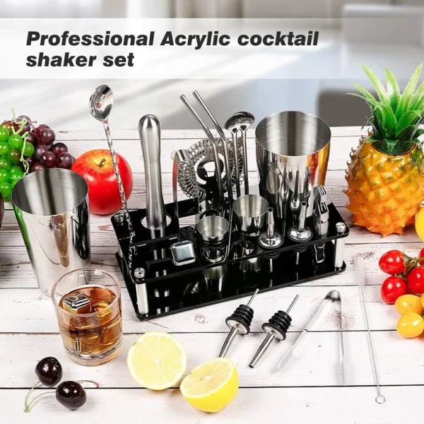 23-Piece Cocktail Shaker Set Stainless Steel - Image 5