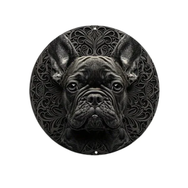 Round Metal Aluminum Dog Sign - Image 17