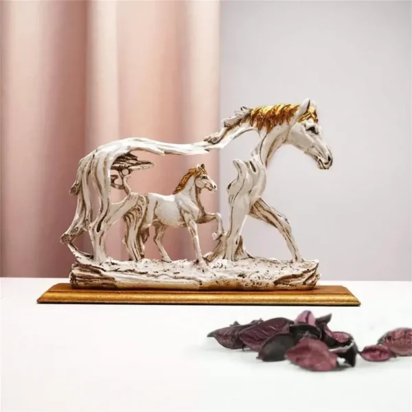 Horse Sculpture Resin Statue Home - Image 3