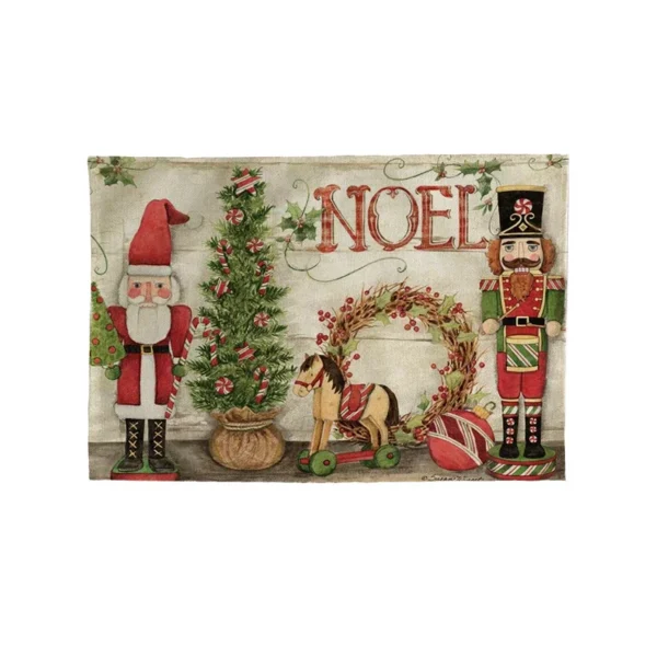 Red Truck Christmas, Dining Table Mats Cotton Linen - Image 4