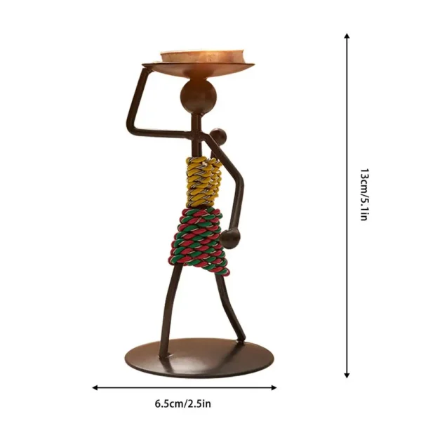 Creative African Iron Candle Holder - Image 14