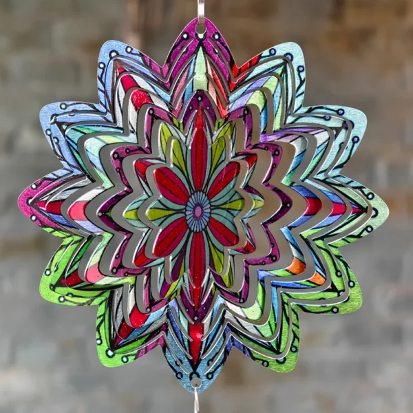 39 cm /15.35 Inch Colorful Windmill 3D Wind Chimes - Image 4