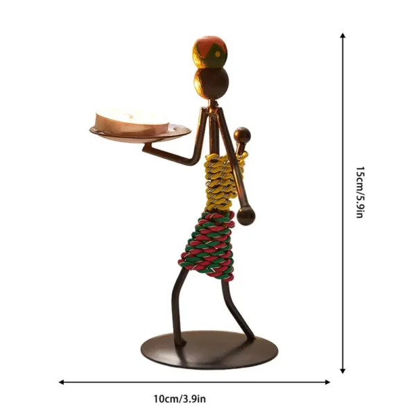 Creative African Iron Candle Holder - Image 15