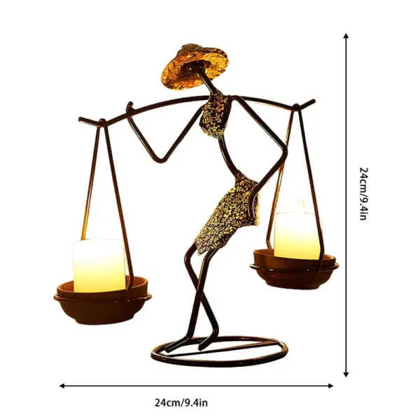 Creative African Iron Candle Holder - Image 9