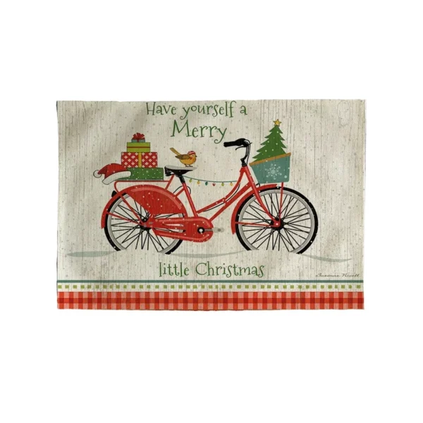 Red Truck Christmas, Dining Table Mats Cotton Linen - Image 5