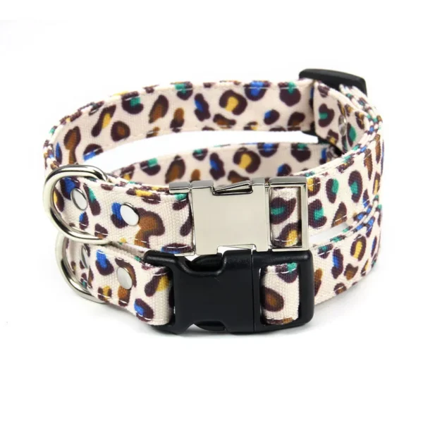 Dog Collars - Leash Leopard Printing, Adjustable - Image 3