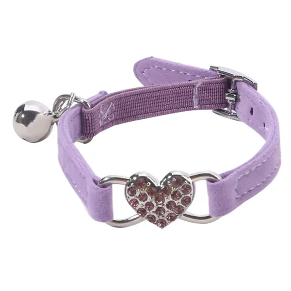 Heart Charm And Bell Cat Collar - Image 6