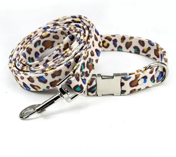 Dog Collars - Leash Leopard Printing, Adjustable