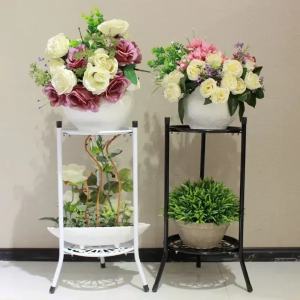 Double Layer Metal Plant Pot Stand