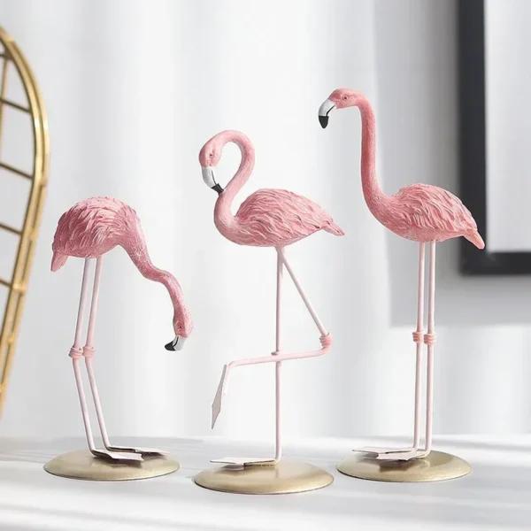 Creative Pink Resin Flamingo - Image 2