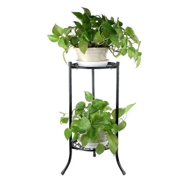 Double Layer Metal Plant Pot Stand - Image 2