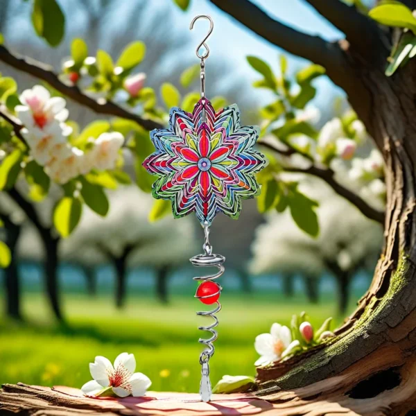 39 cm /15.35 Inch Colorful Windmill 3D Wind Chimes - Image 9