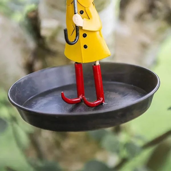 Hanging Bird Feeder Girl With Umbrella - Image 5