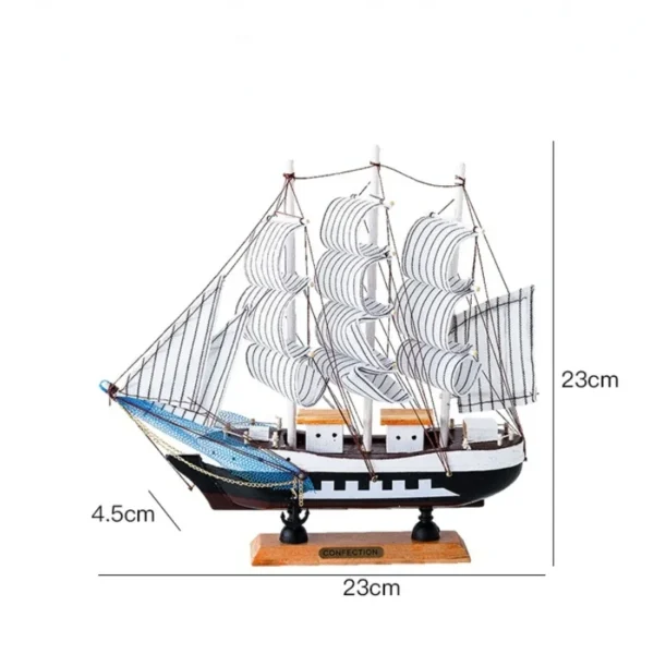 Wooden Sailboat Model - Image 2