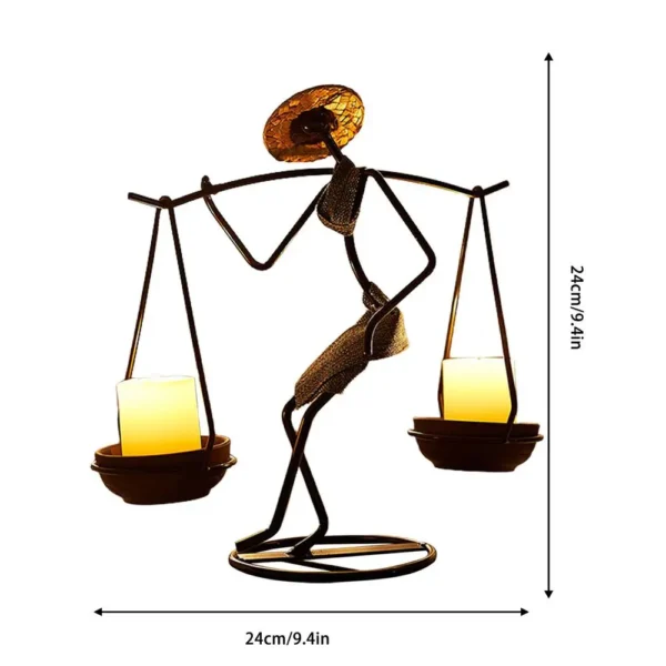 Creative African Iron Candle Holder - Image 8