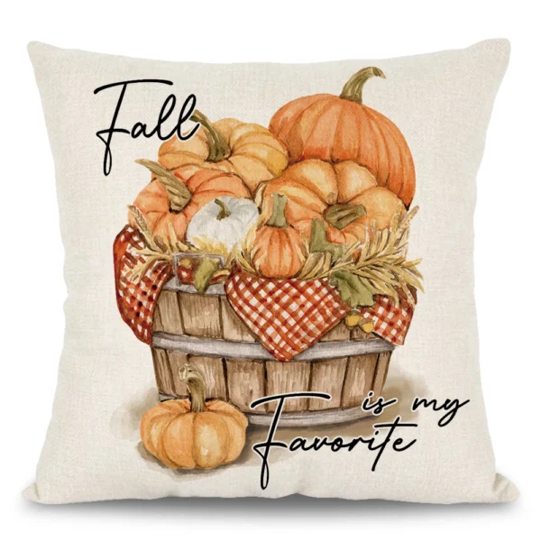 1pc/4pcs Happy Fall Pillow cover - Image 7