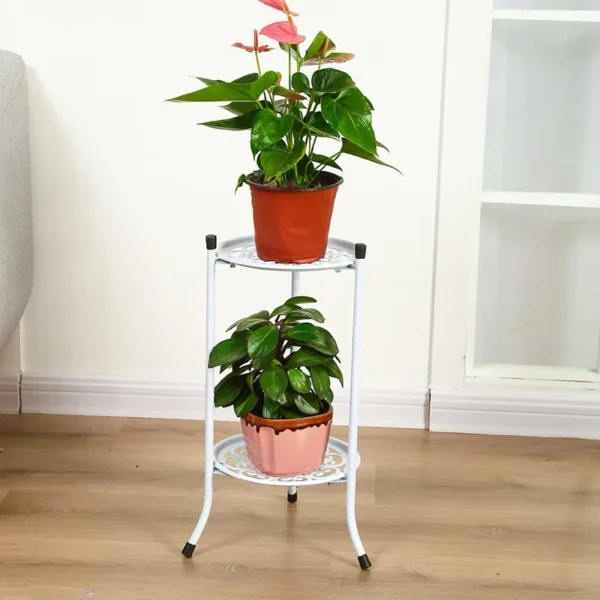 Double Layer Metal Plant Pot Stand - Image 7