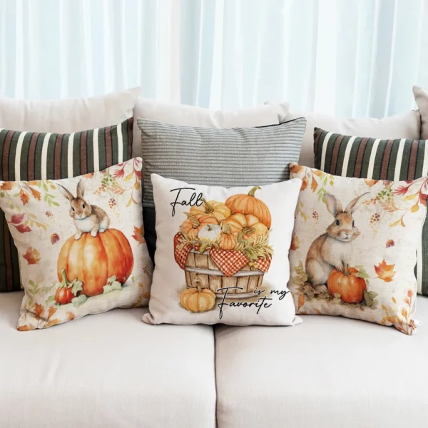 1pc/4pcs Happy Fall Pillow cover - Image 2