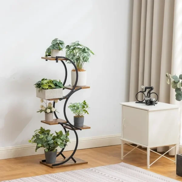 Plant Stand Indoor 6-Tier wrought iron