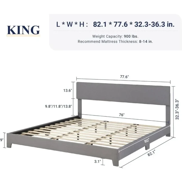 King Size Platform Bed Frame - Image 3