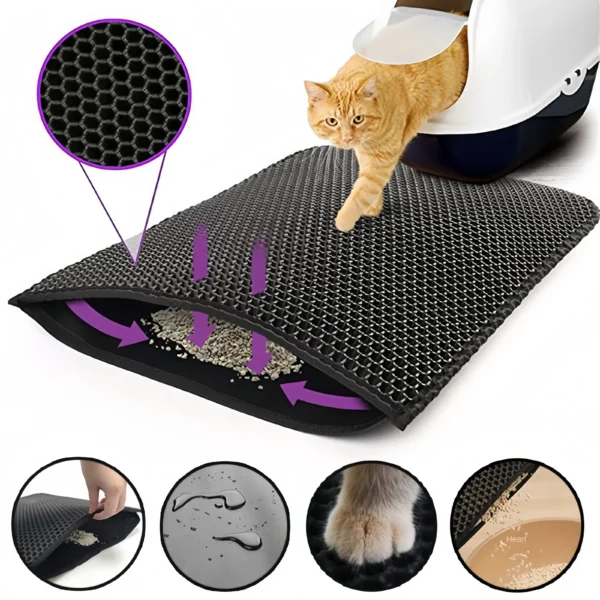 Large Size  Double Layer Waterproof Cat Litter Mat - Image 5