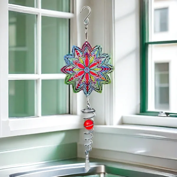 39 cm /15.35 Inch Colorful Windmill 3D Wind Chimes