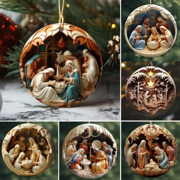 Cross-border 3D effect Christmas Nativity