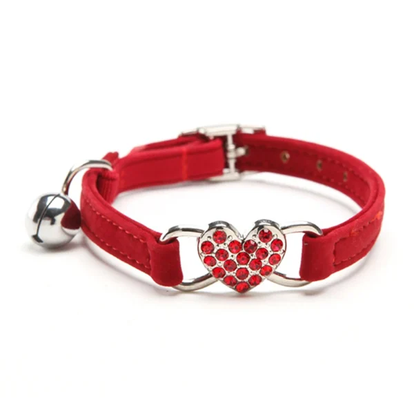 Heart Charm And Bell Cat Collar - Image 5