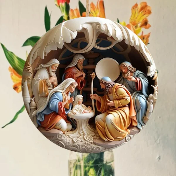 Cross-border 3D effect Christmas Nativity - Image 2