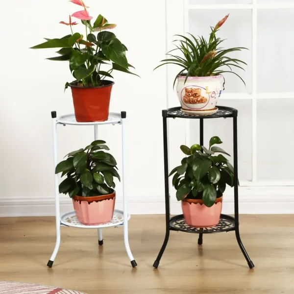 Double Layer Metal Plant Pot Stand - Image 10