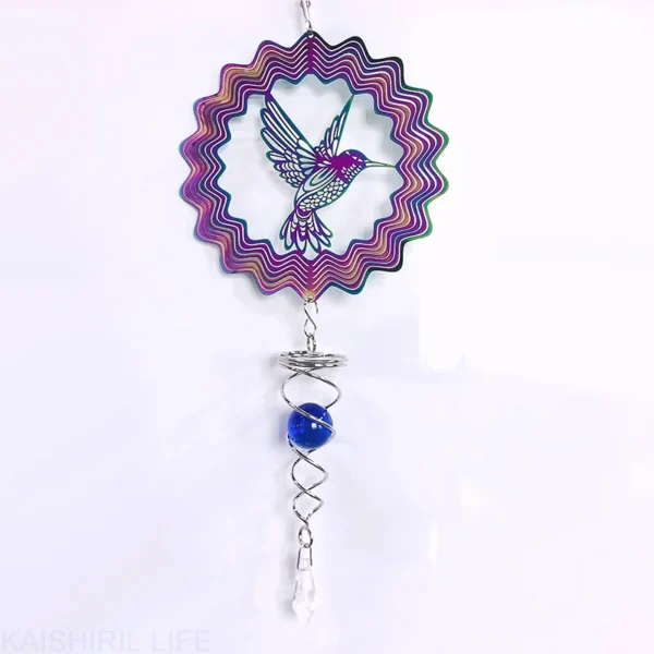 3D Hummingbird Wind Chimes Crystal Sun Catcher - Image 8