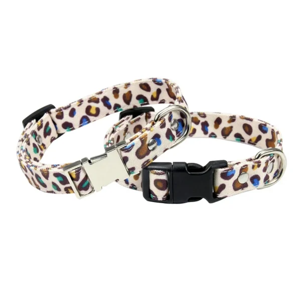 Dog Collars - Leash Leopard Printing, Adjustable - Image 2