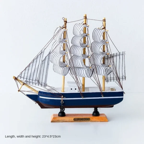 Wooden Sailboat Model - Image 8