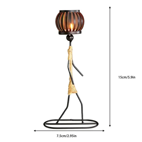 Creative African Iron Candle Holder - Image 18