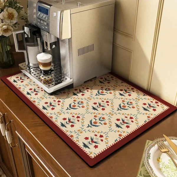 Coffee Machine Countertop Absorbent Mat