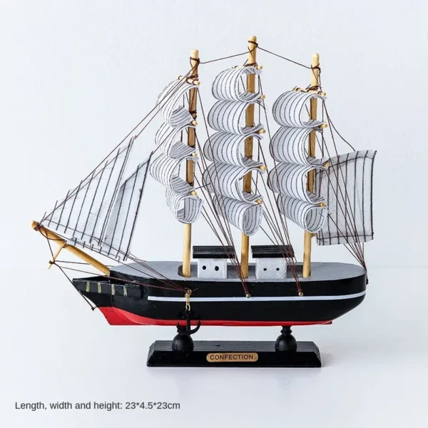 Wooden Sailboat Model - Image 7