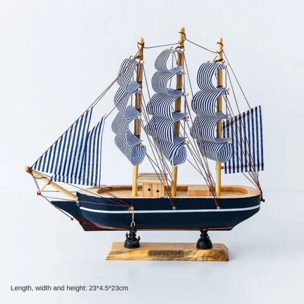 Wooden Sailboat Model - Image 9